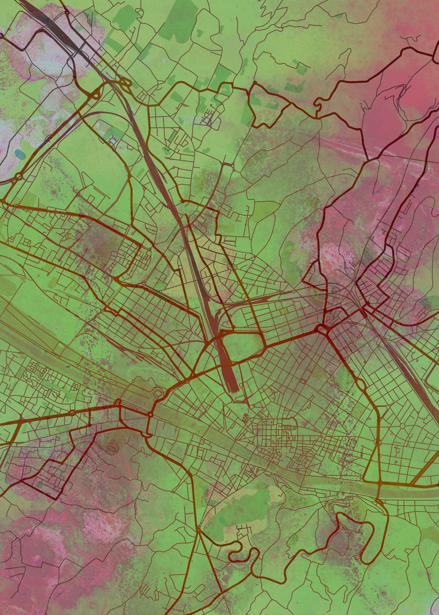 'Florence Street Map' Poster by Dany Displate