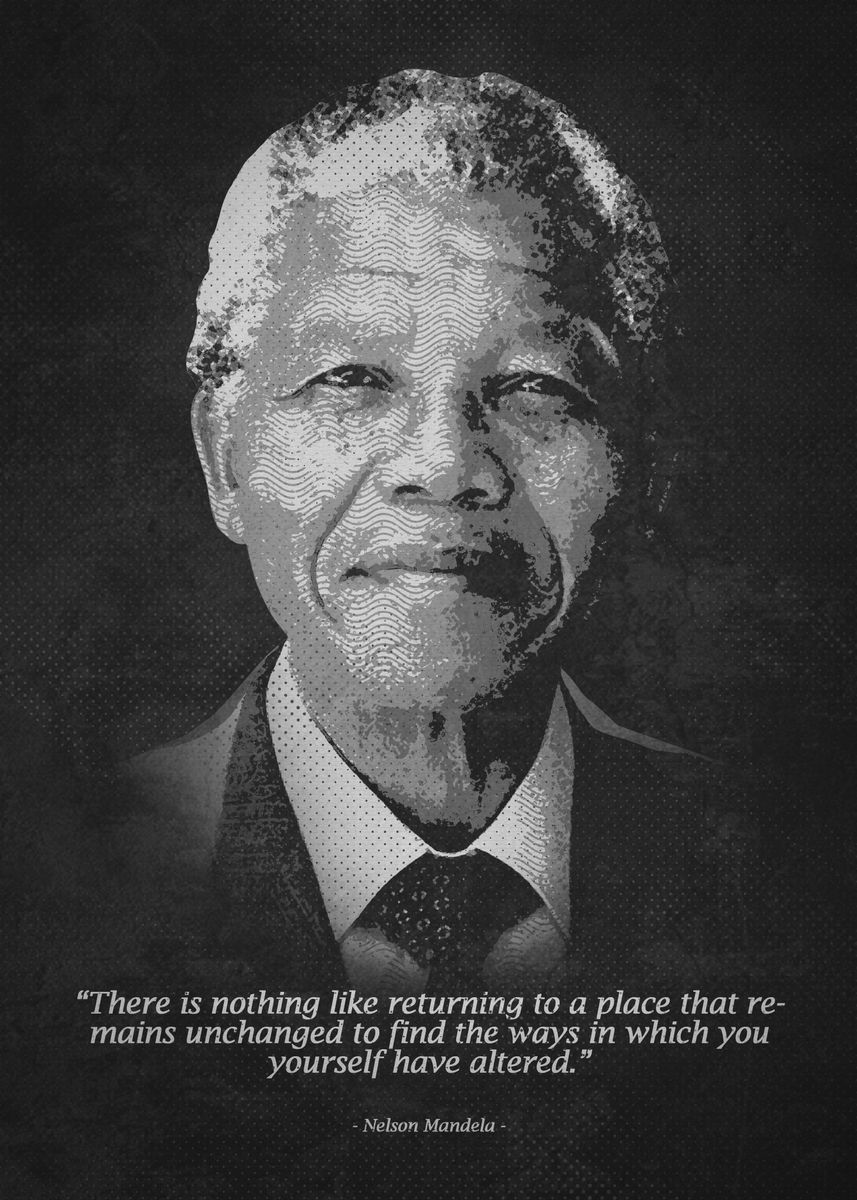 'Nelson Mandela quotes' Poster by Izmo Scribbles | Displate