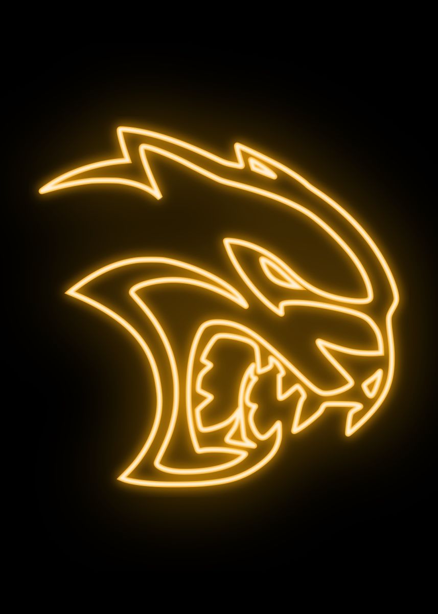 hellcat neon sign