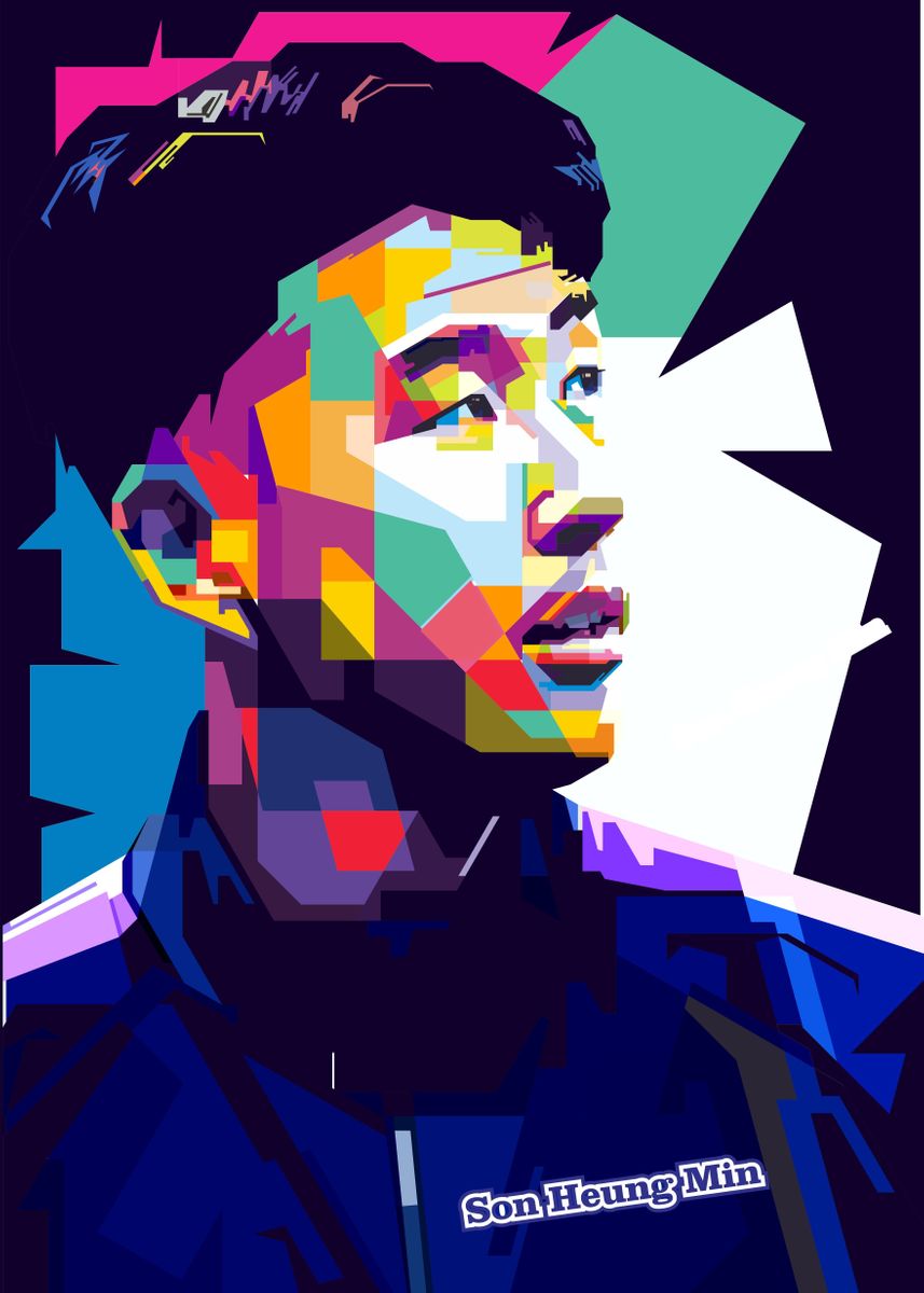 'Son Heung Min On Wpap' Poster, picture, metal print, paint by Hari ...