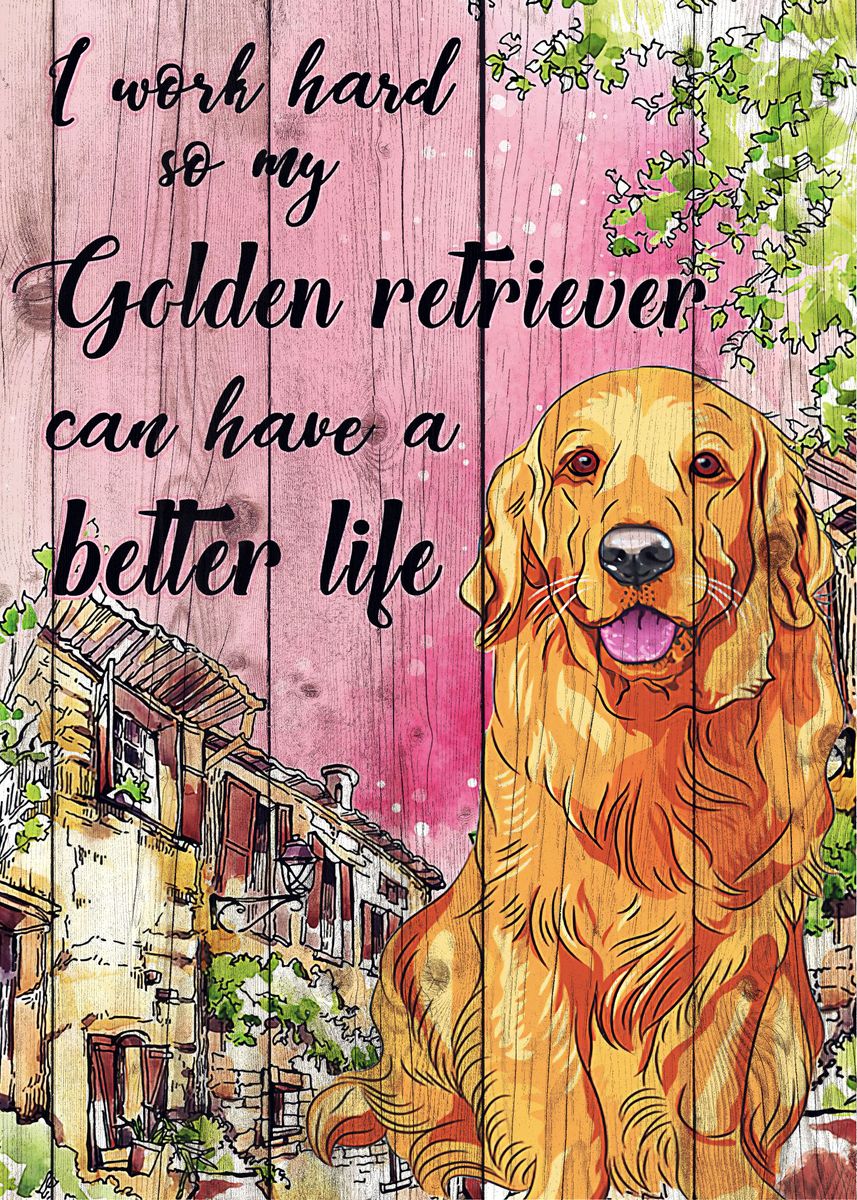 'golden Retriever' Poster By Nick Cournoyer 