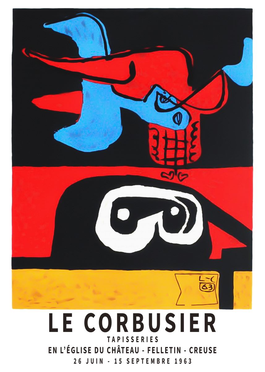 Le Corbusier Exhibition' Poster Arts Popcorn Displate