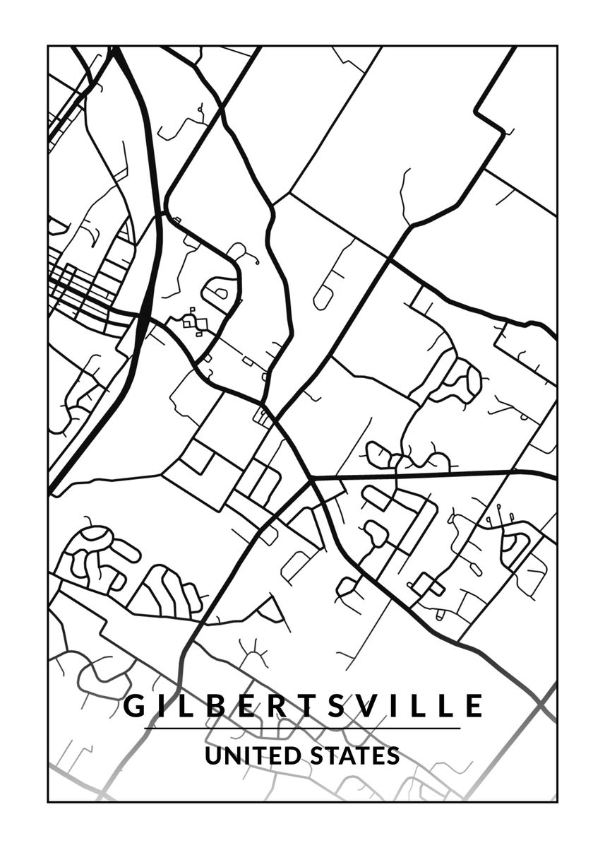 'Gilbertsville usa' Poster by Zero Nine Displate