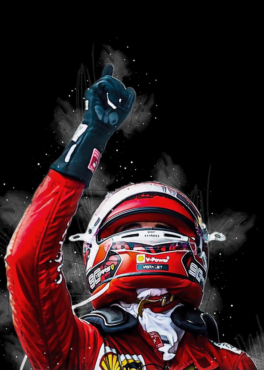 'Charles Leclerc' Poster by PADA GROUP | Displate