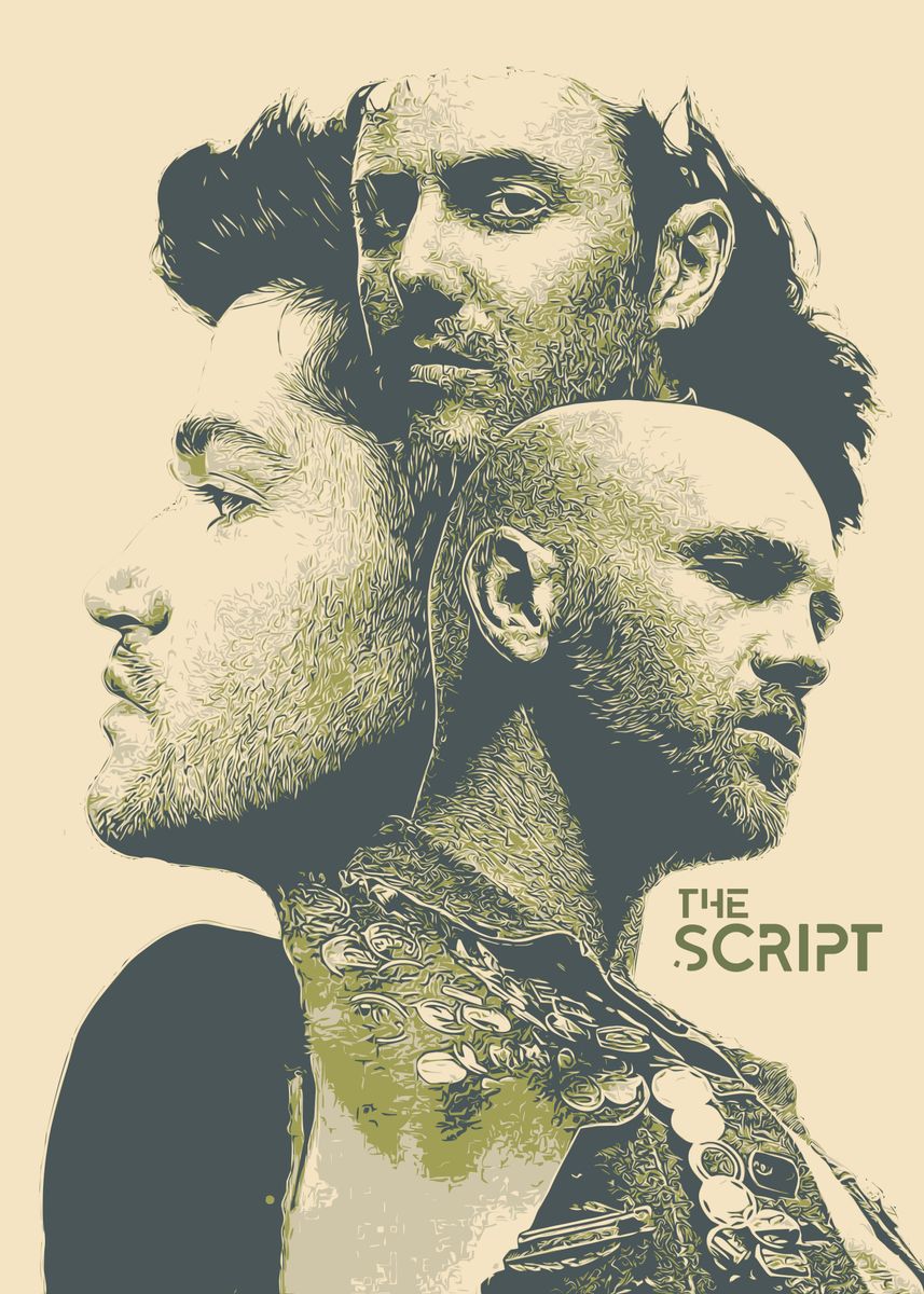 'The Script Artwork Poster' Poster by Rizky Irawan Displate