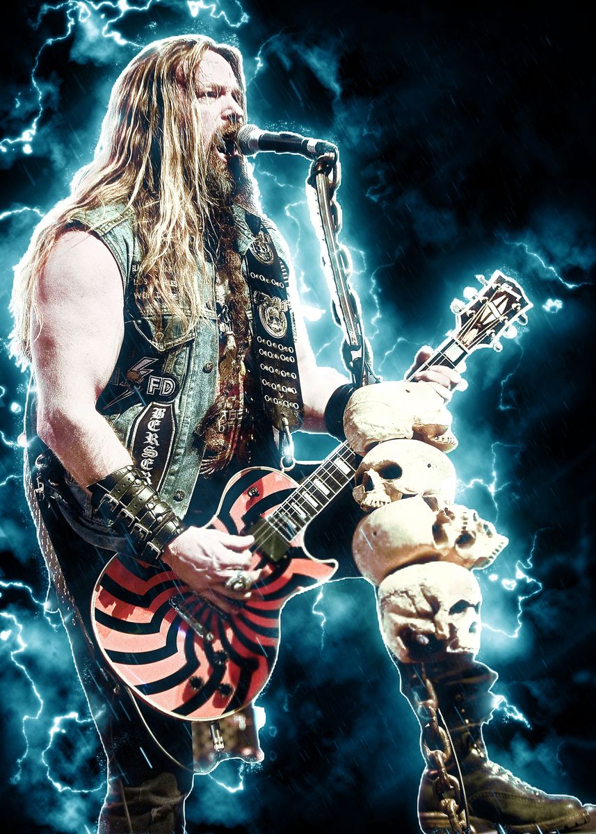 'Zakk Wylde' Poster, picture, metal print, paint by Mcgilvery Colby ...