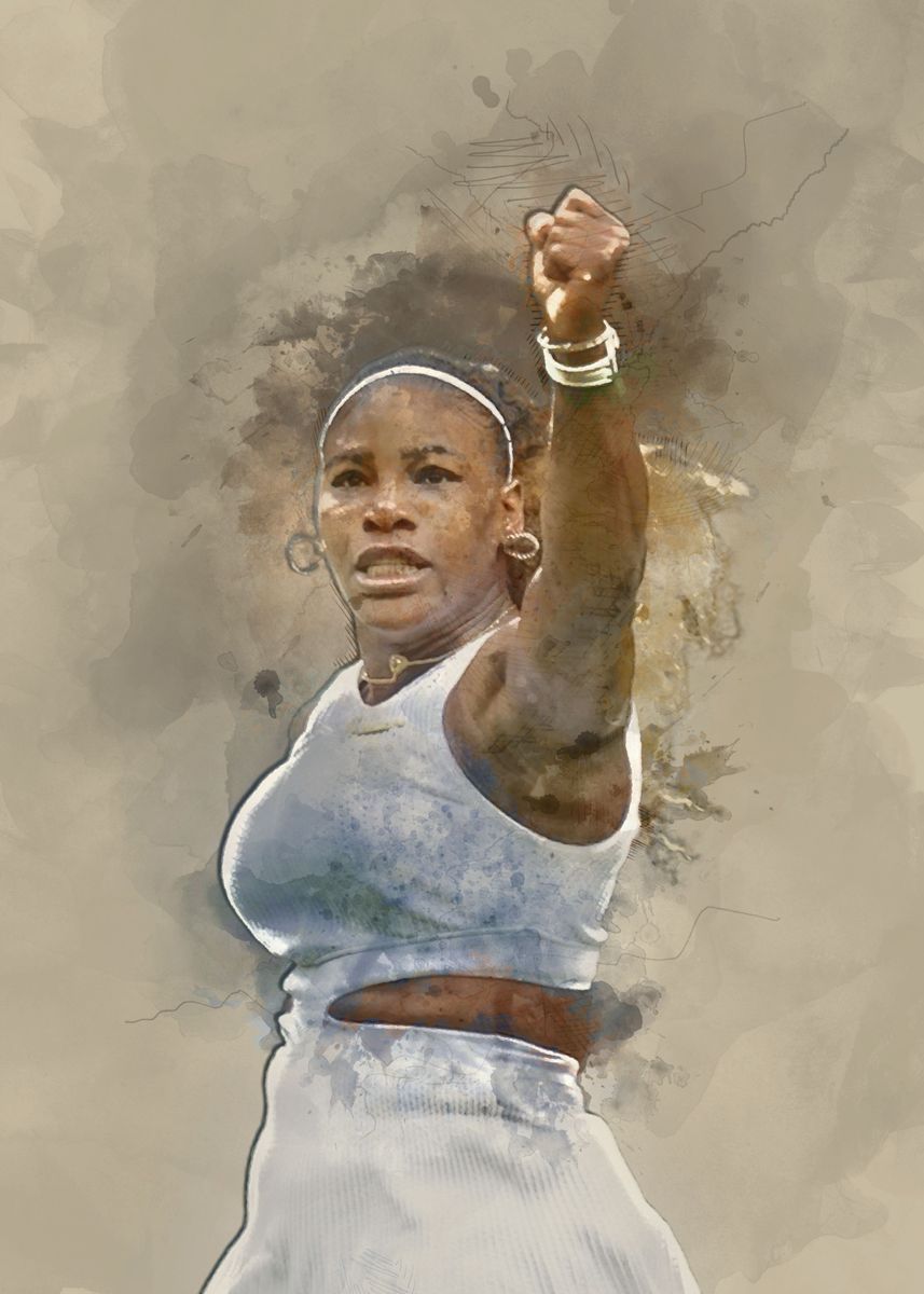'Serena Williams' Poster, picture, metal print, paint by VEC Group ...