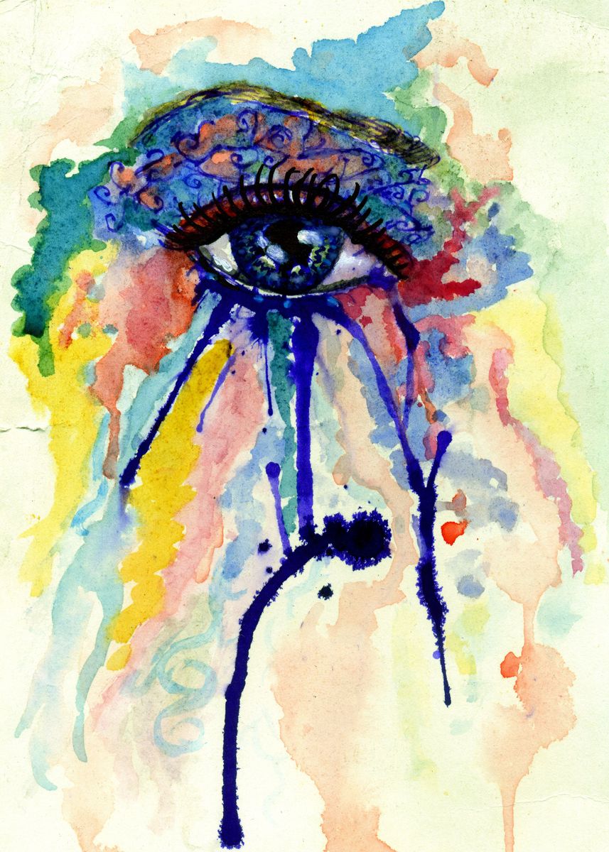 'Painted grunge eye' Poster, picture, metal print, paint by AnnArtshock ...