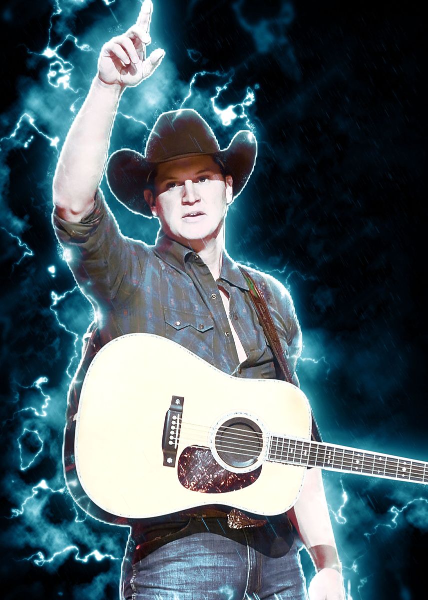 'Jon Pardi' Poster, picture, metal print, paint by Mcgilvery Colby Displate