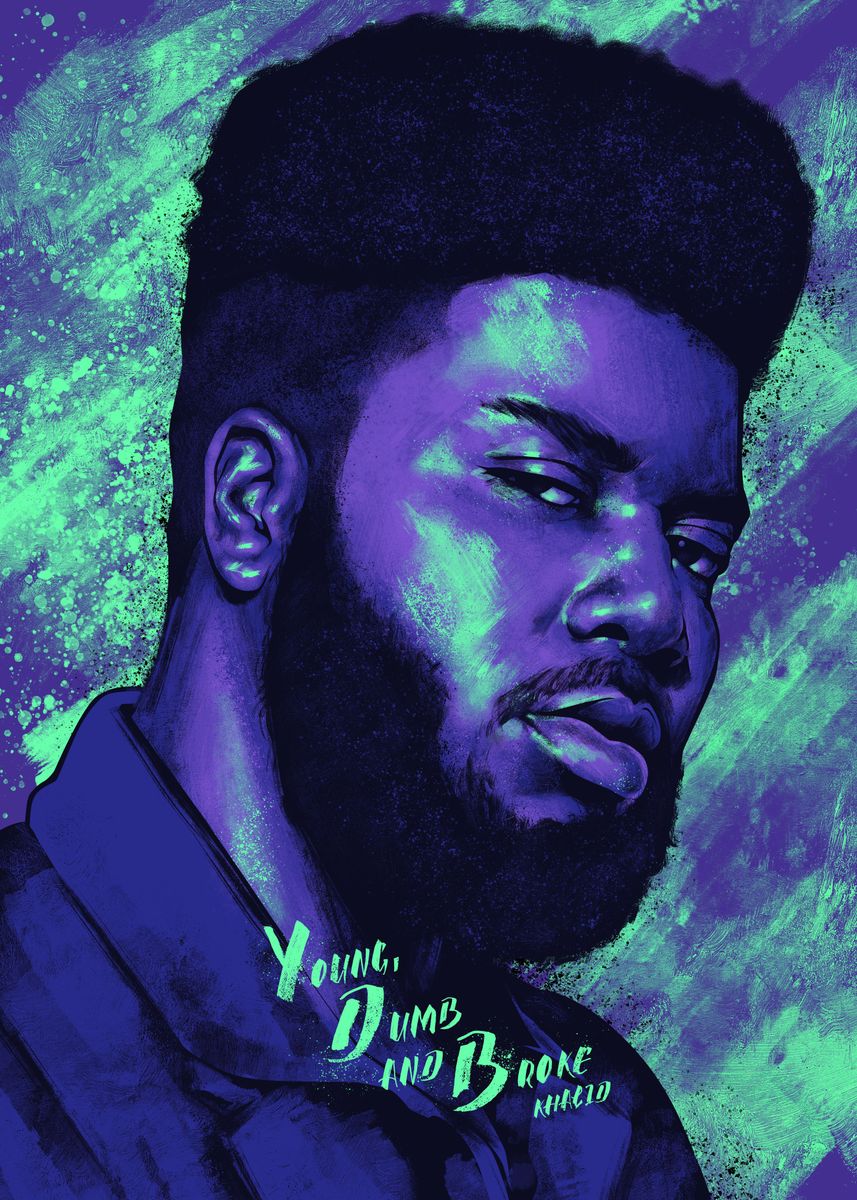 'khalid Neon' Poster, Picture, Metal Print, Paint By Chz Art | Displate