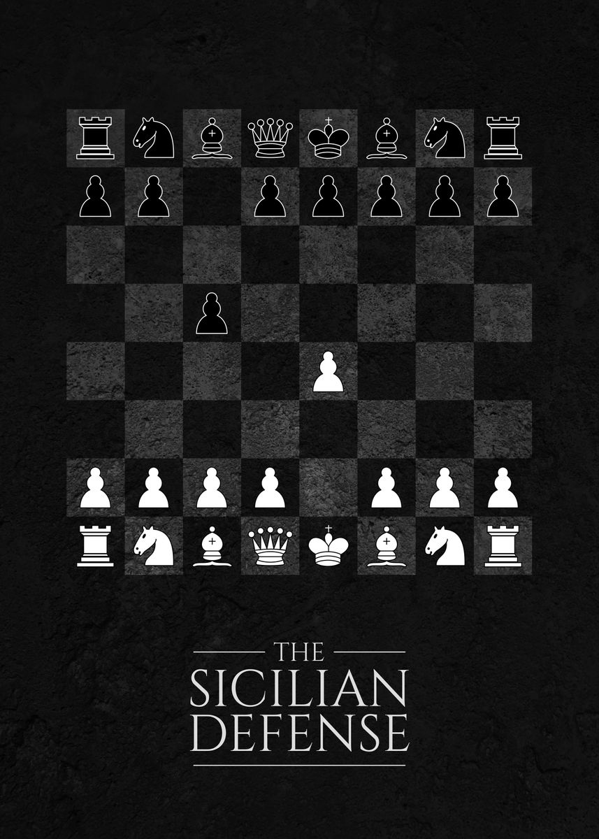 Sicilian Defense Chess Opening Print Chess Poster Chess 