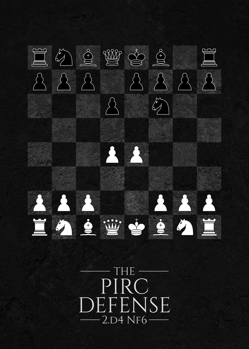 Pirc Defense Chess' Poster, picture, metal print, paint by IMR