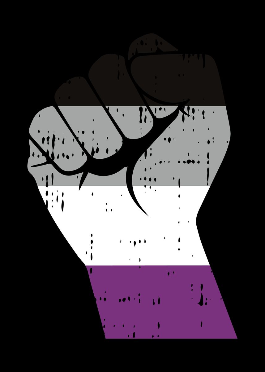 Fist Asexual Flag Poster By Boredkoalas Displate