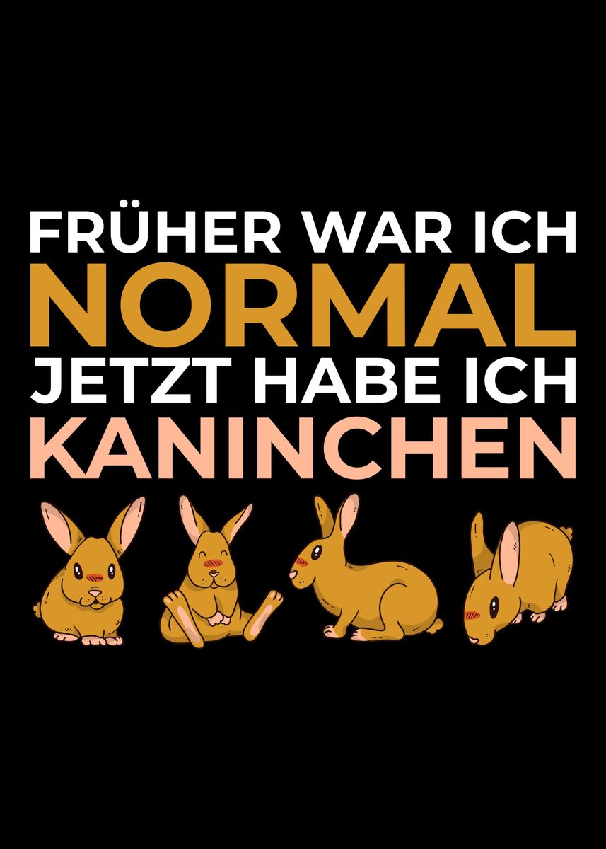 'Kaninchen Kleintierzchter' Poster, picture, metal print, paint by