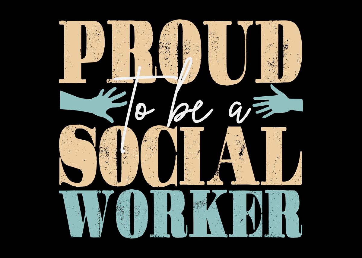 'Proud Social Worker Work' Poster by DesignatedDesigner | Displate