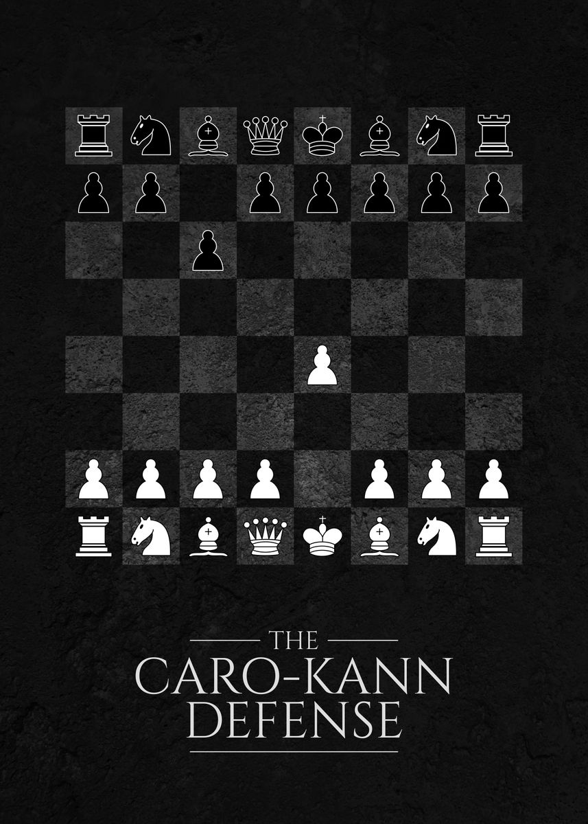 Chess The Caro Kann Defence Minimalistic Book Cover Art