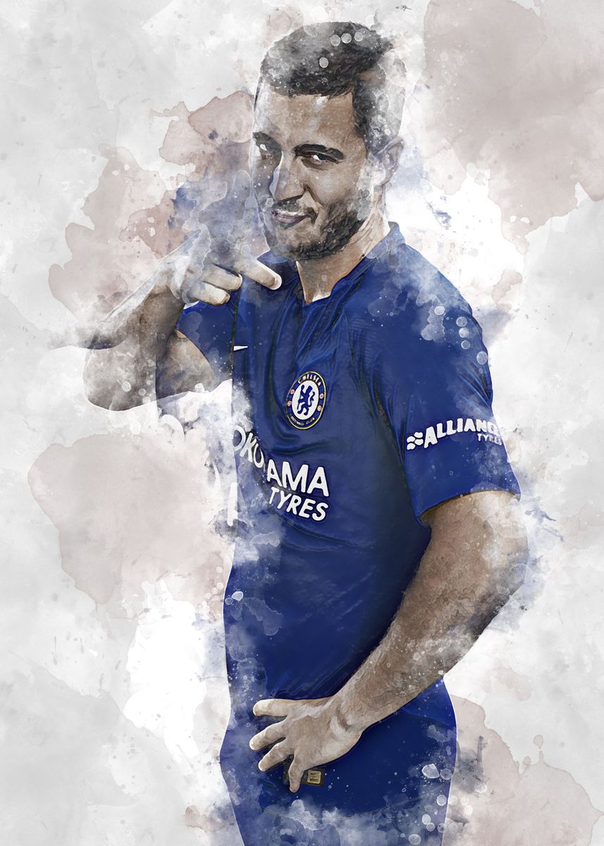 'eden Hazard' Poster, Picture, Metal Print, Paint By Josiah Mcdowell 