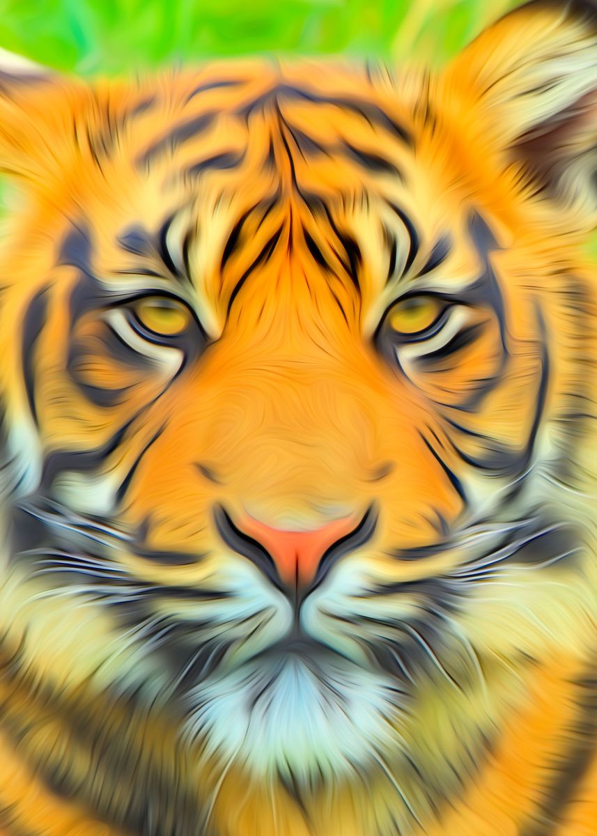 Tiger Close Up' Poster by Armstrong | Displate