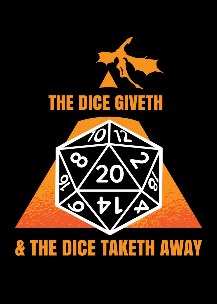 'The Dice Giveth Nerd Role' Poster by Mooon | Displate