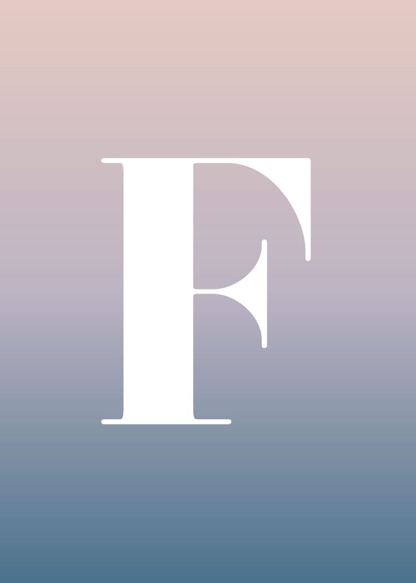 'Letter F Print' Poster, picture, metal print, paint by KRPrintShop ...