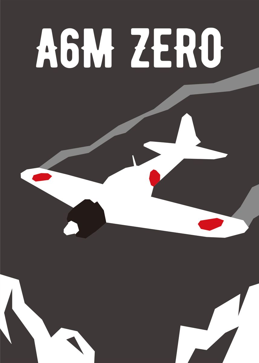 'A6M Zero' Poster, picture, metal print, paint by kucingtertawa | Displate