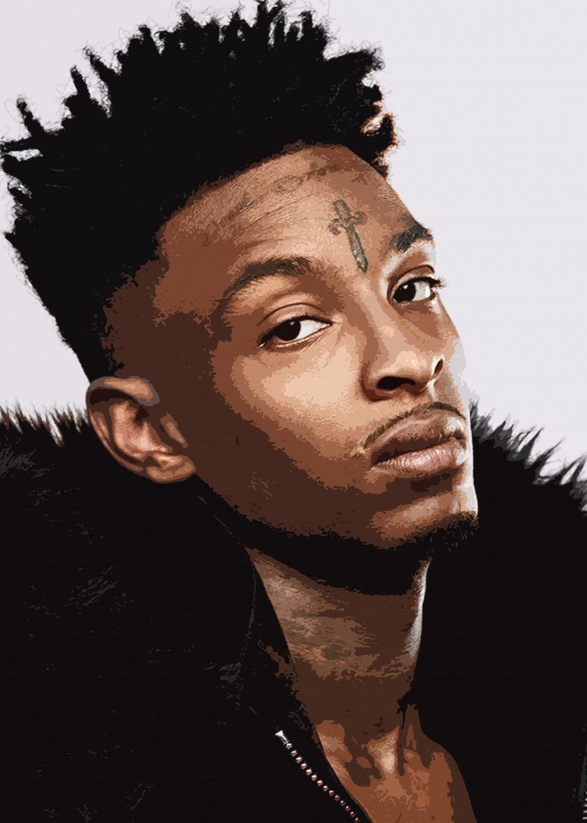 '21 Savage' Poster, picture, metal print, paint by Dillon Holden | Displate