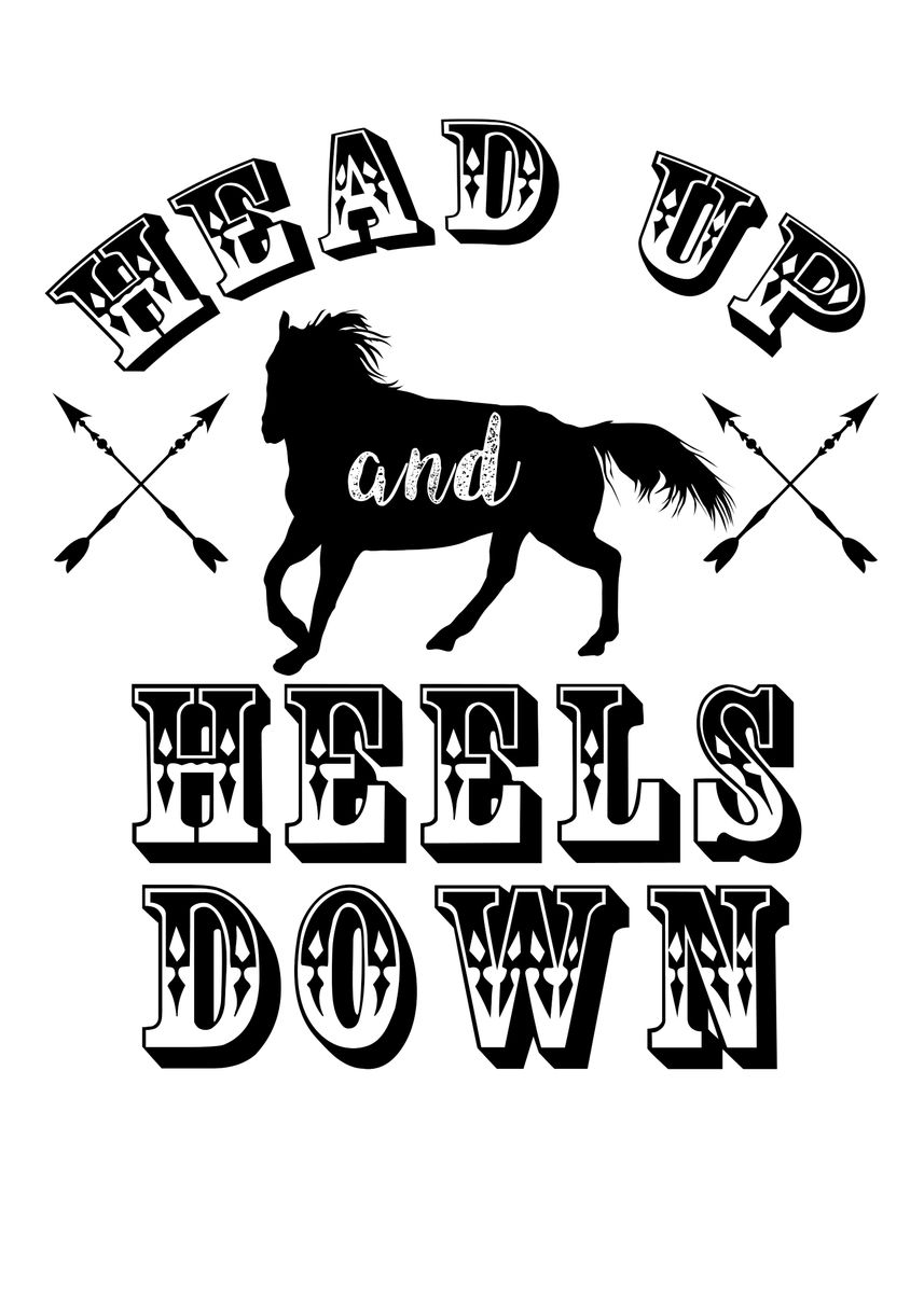 'Head up Heels down' Poster by bananadesign Displate