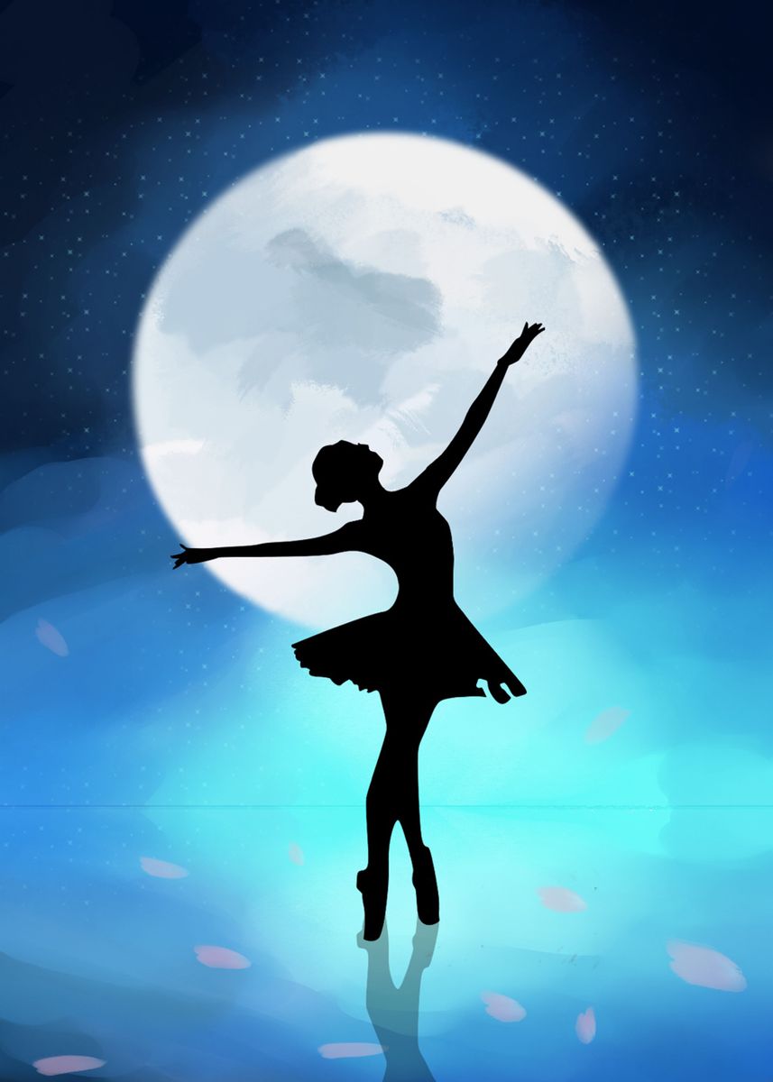 Ballet Dance at the Moon' Poster Print by Max Ronn | Displate