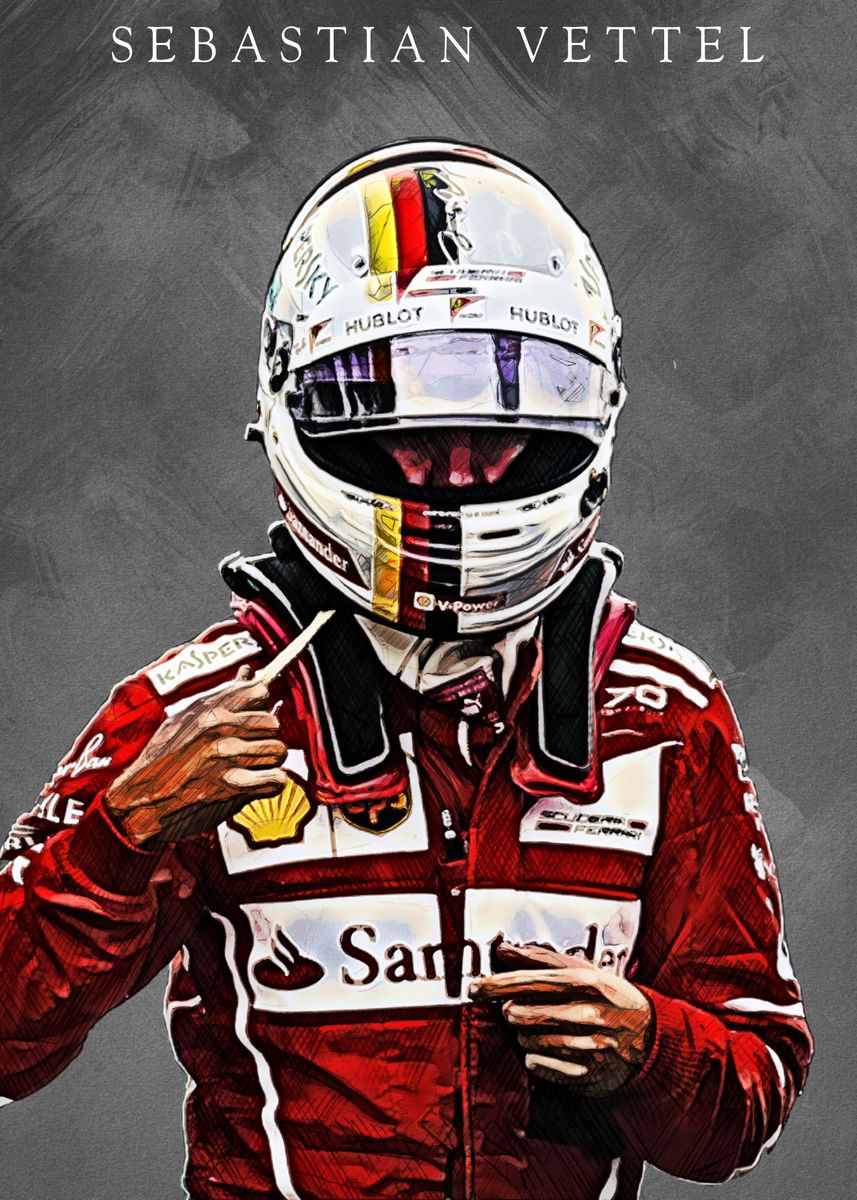 'Sebastian Vettel ' Poster by PADA GROUP | Displate