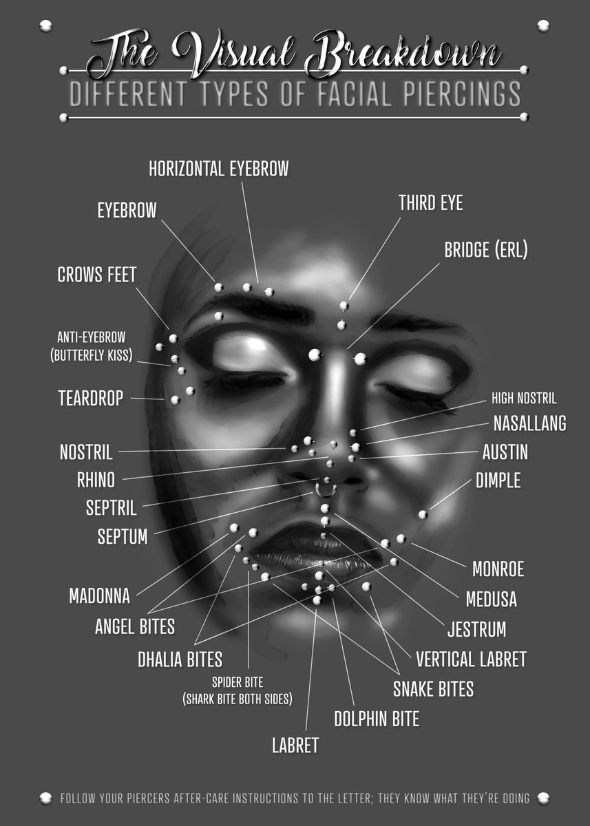 Full Body Piercing Chart