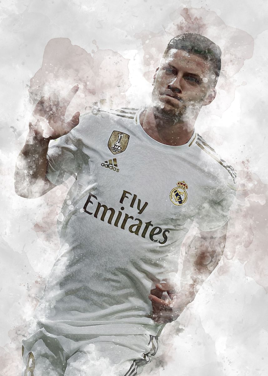 'Luka Jovic' Poster, picture, metal print, paint by Pierre Yeldell ...