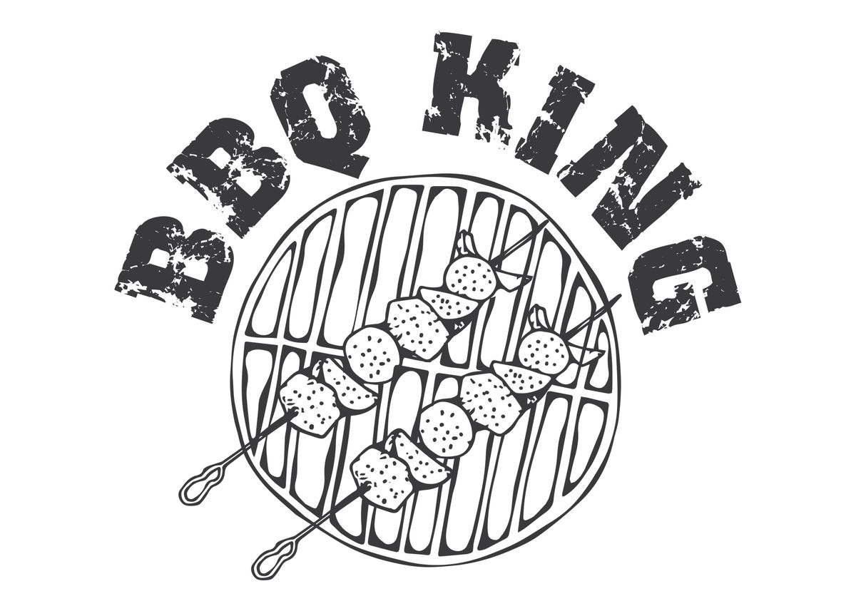 'BBQ King Grill Master He' Poster by TheSpezialBrand Displate