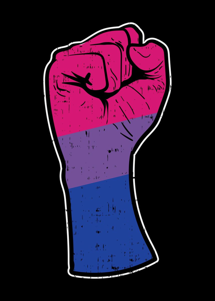 Bisexual Fist Poster By Boredkoalas Displate