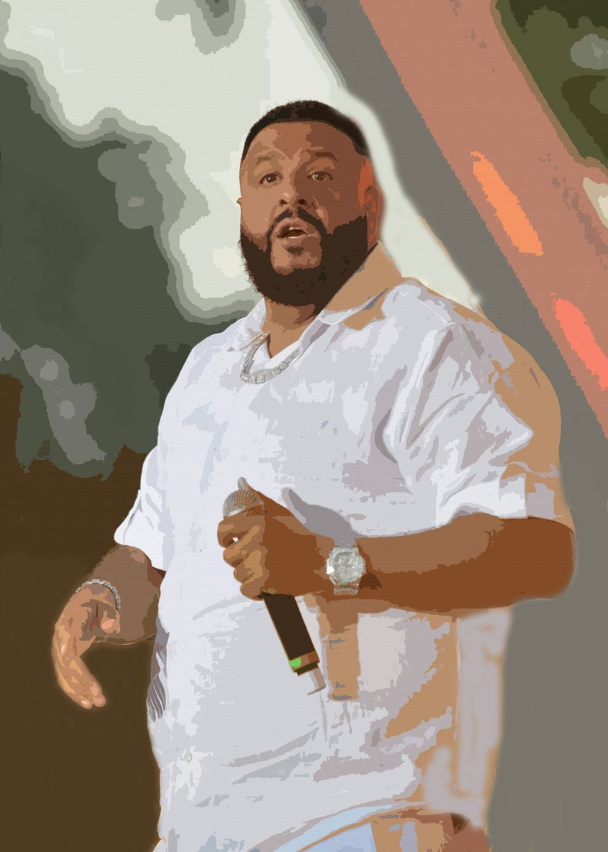 'DJ Khaled' Poster, picture, metal print, paint by Dillon Holden | Displate