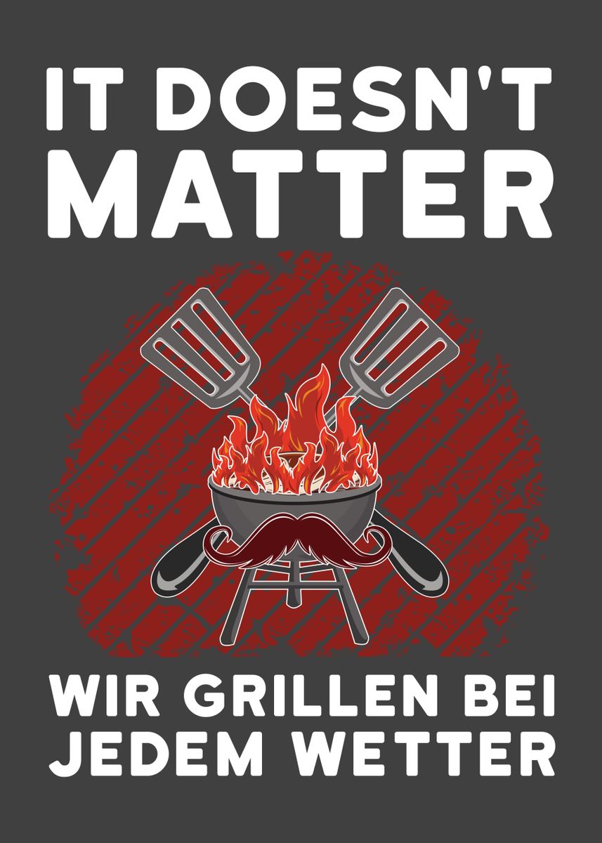 'Barbecue Funny Grilling' Poster by ShirTom Displate