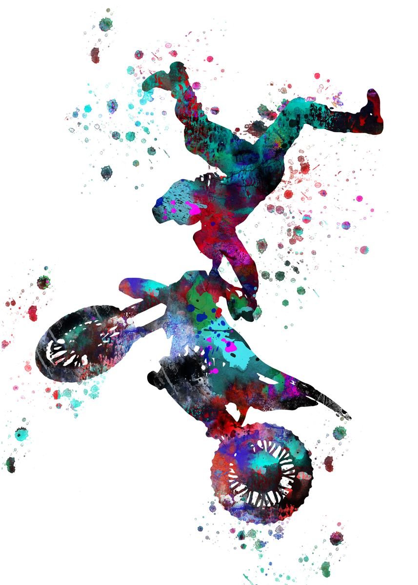 Art Poster Motocross sport