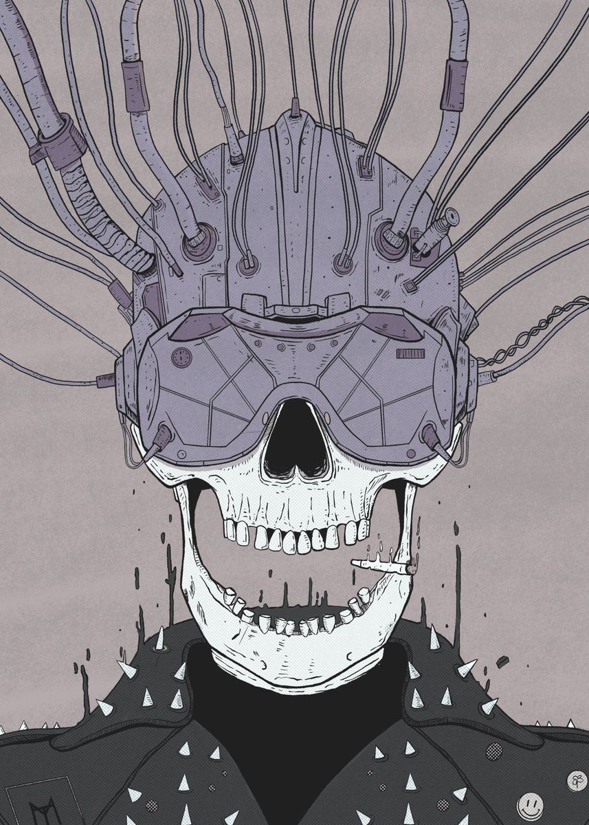 'Steampunk Macabre Skull' Poster by Mantas Tamosaitis | Displate