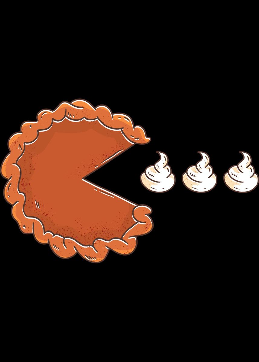 'pie eating cream ' Poster by Pirmin Displate