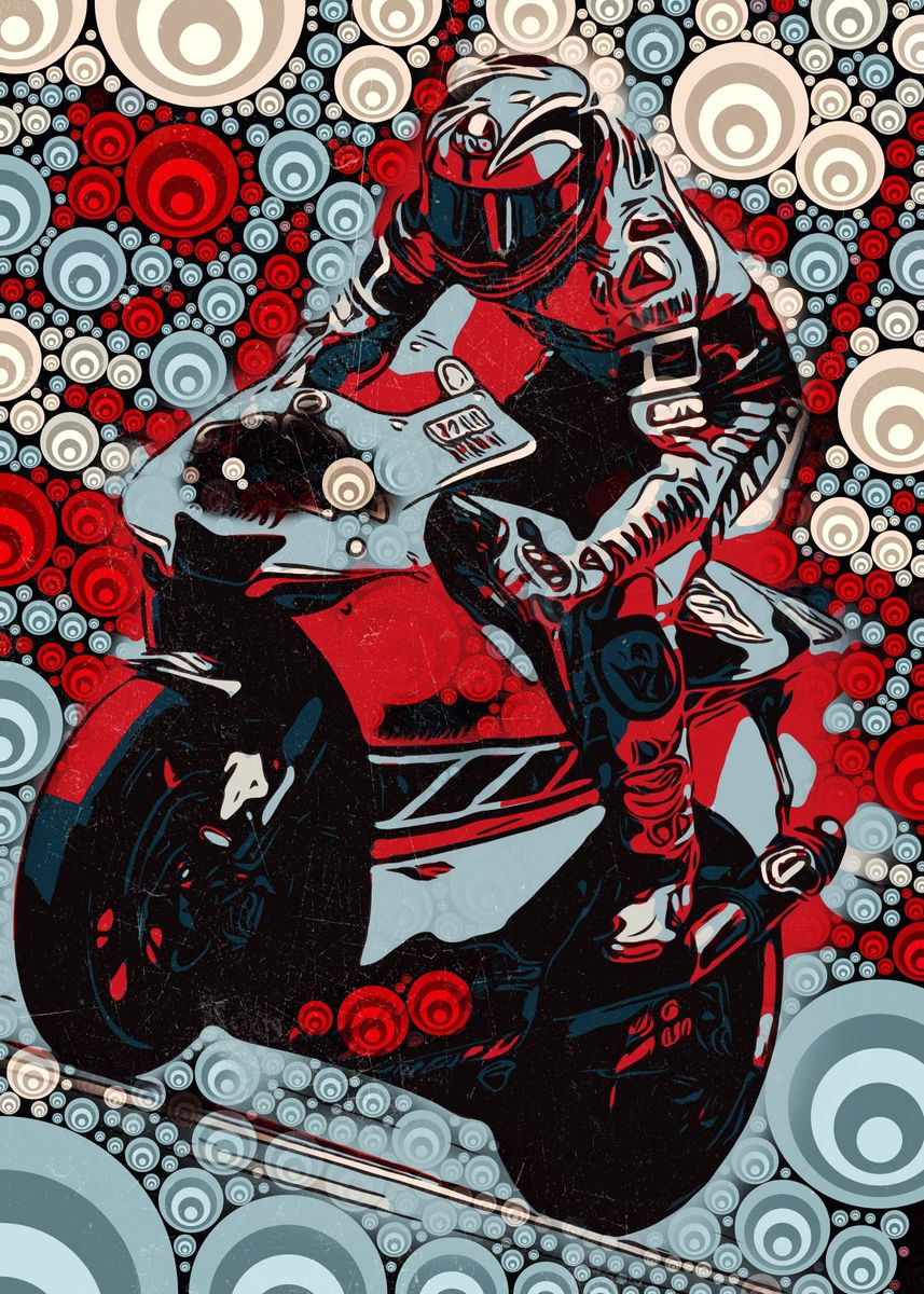 'Motorcycle road racer' Poster by 1x Merch Displate