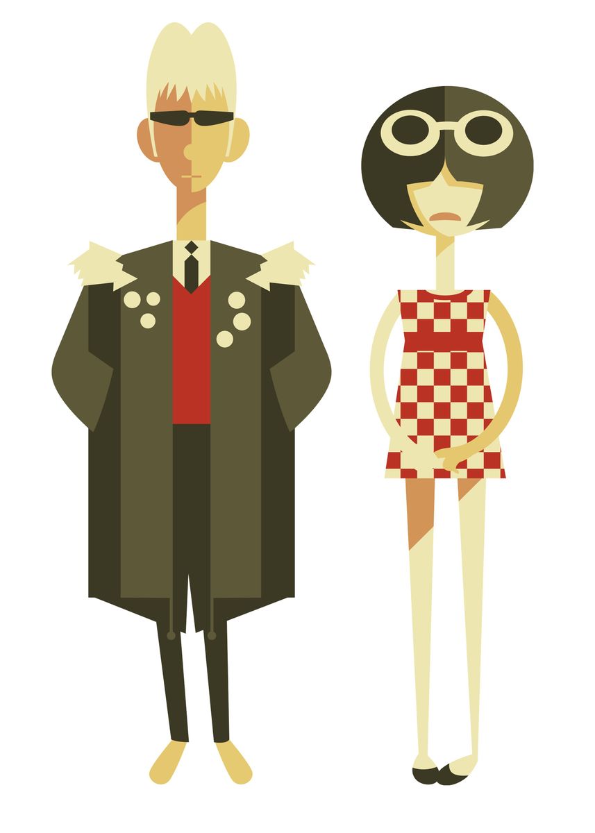 'The Mods' Poster, picture, metal print, paint by Pete Drawgood | Displate