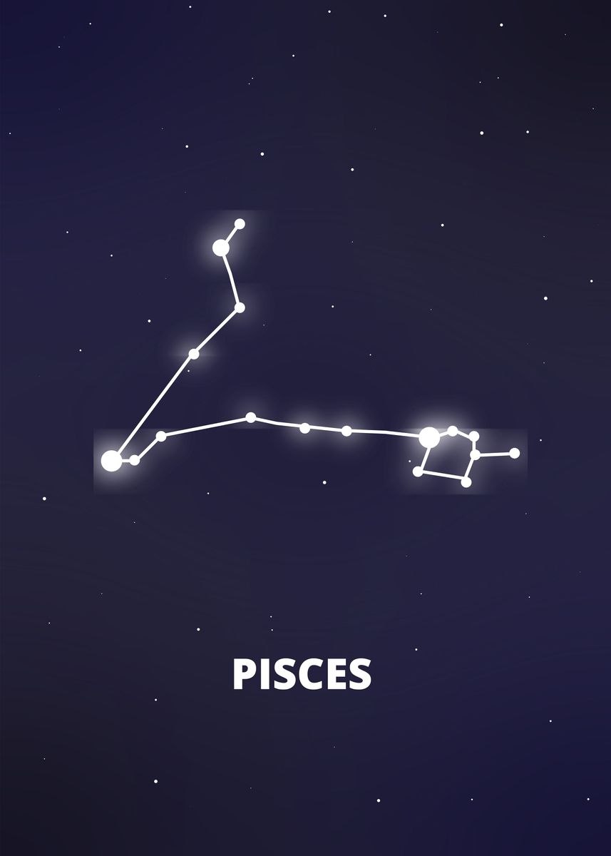 'Pisces Constellation' Poster, picture, metal print, paint by KAPITAL ...