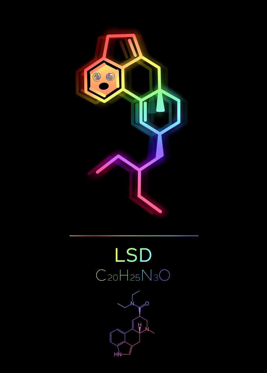 Neon Lsd Poster By Leo Barone Displate
