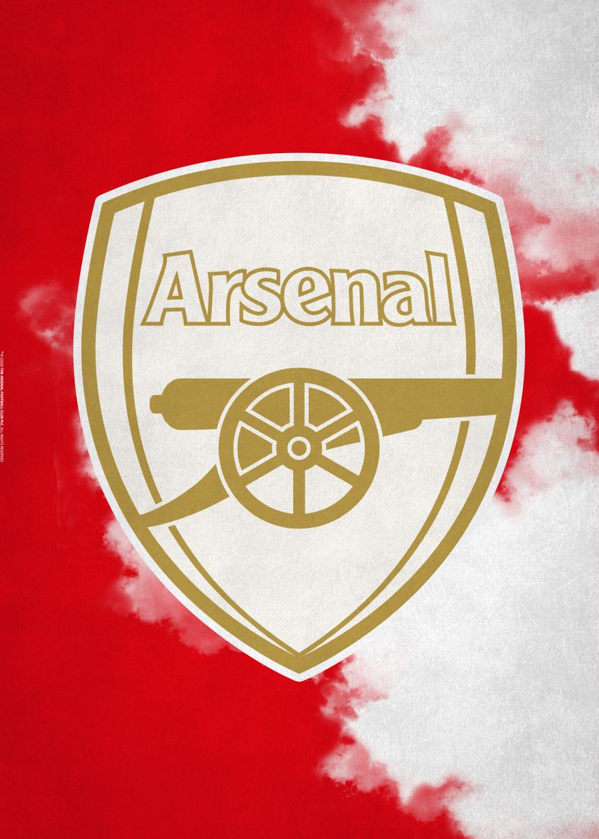 'Current Club Crest in Gold' Poster by Arsenal  | Displate