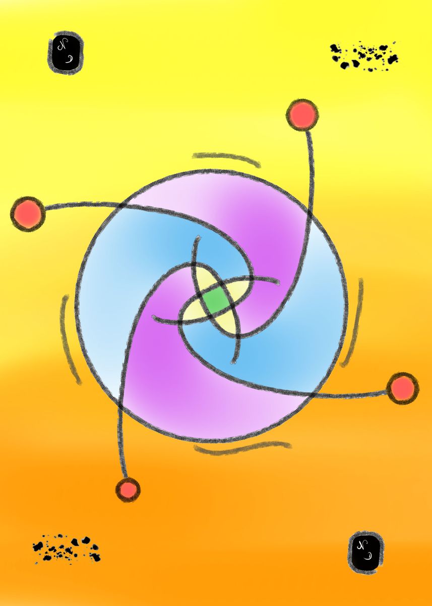 'Abstract physics' Poster, picture, metal print, paint by Nathan ...