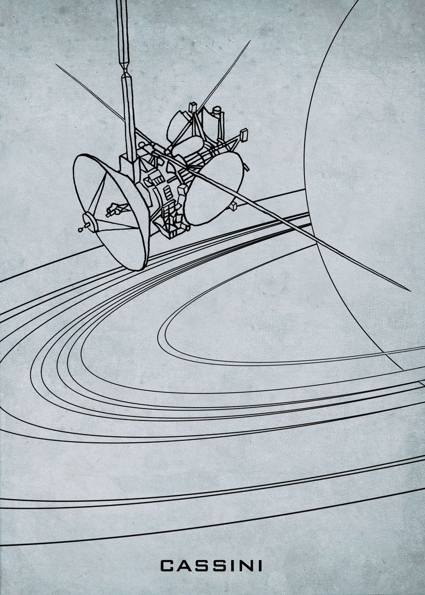 'cassini blueprint' Poster, picture, metal print, paint by Project X ...