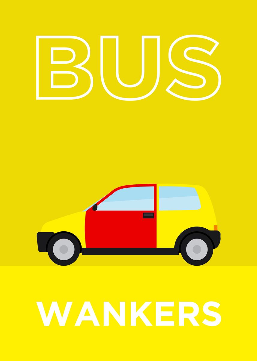 Bus wankers Inbetweeners style Drôle Autocollant Voiture Humoristique