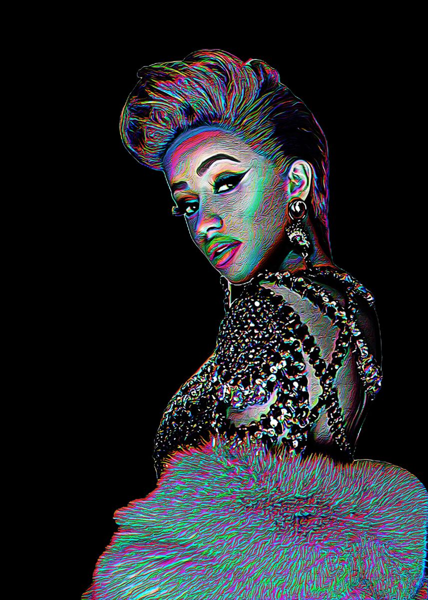 'Cardi B' Poster, picture, metal print, paint by OOM TEAM | Displate