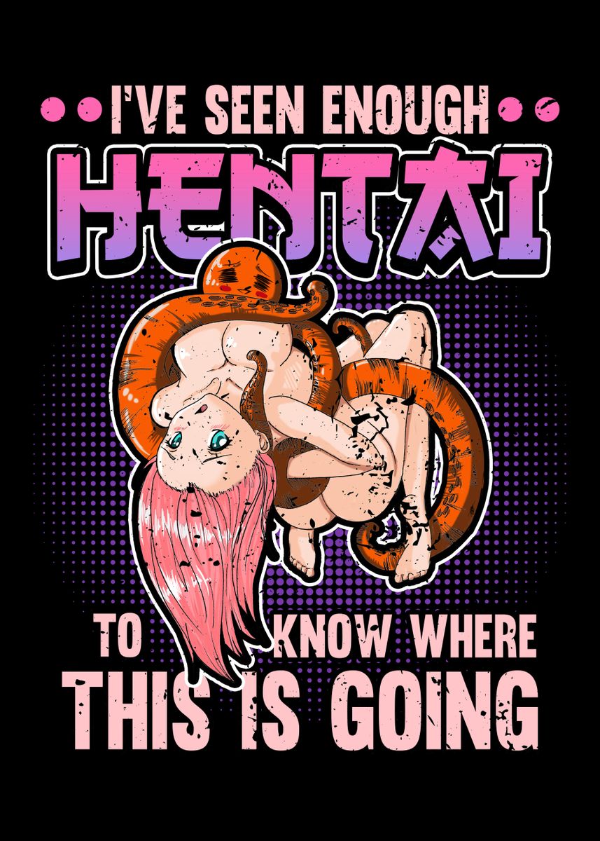'Funny Hentai Anime Girl' Poster by PxL  | Displate