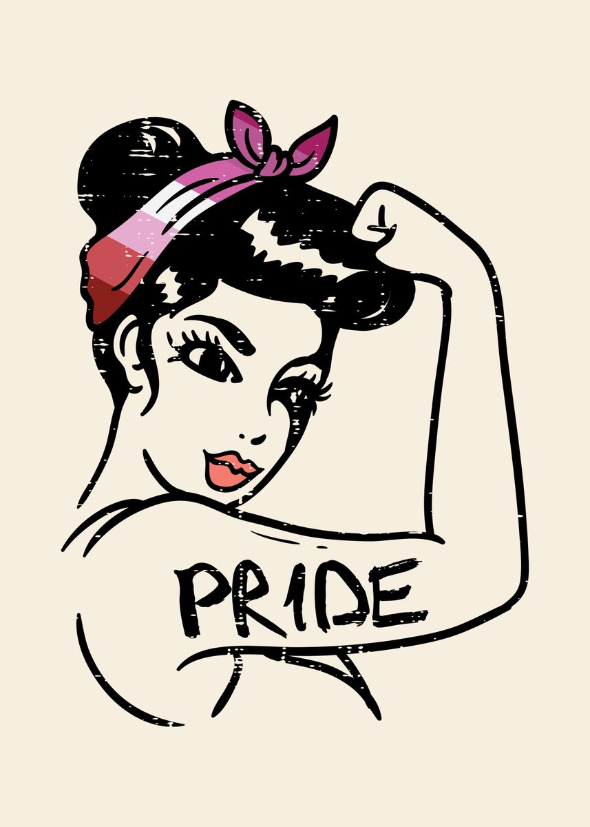 Woman Lesbian Pride Poster By Boredkoalas Displate