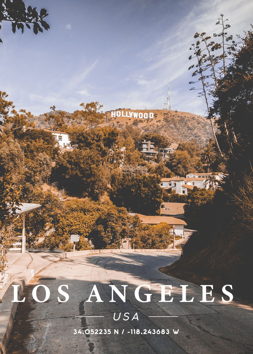 'Los Angeles Coordinate Art' Poster by Lea Etienne | Displate